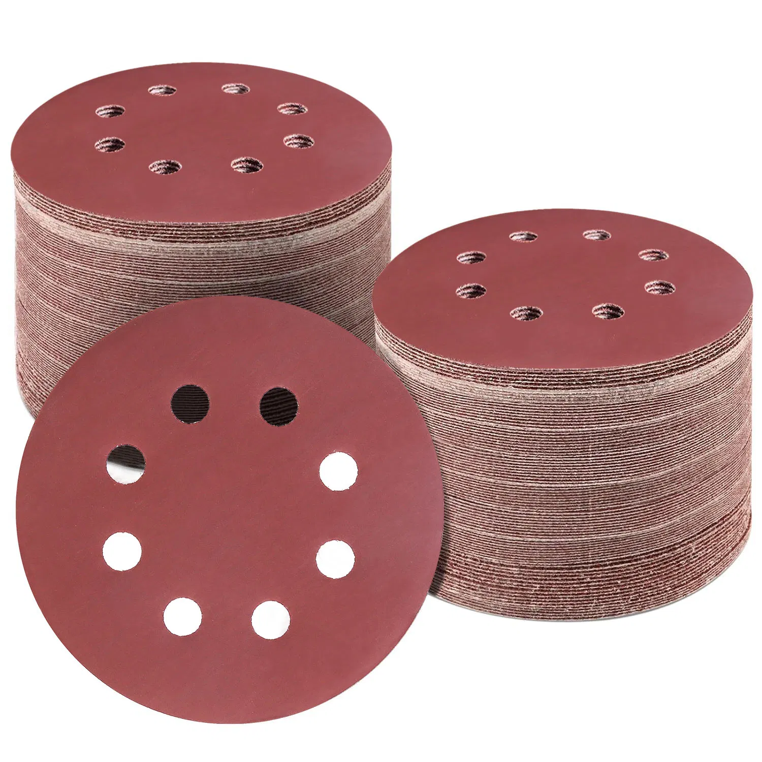 Main product image of 120Pack 5 Inch 8 Hole Round Sandpapers Random Orbital Sander Pads Sanding Discs 2000Grit