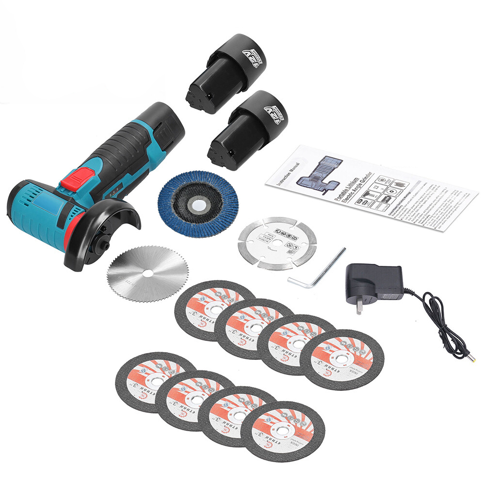 Main product image of 12V Cordless Brushless Angle Grinder with 2 Batteries and Charger