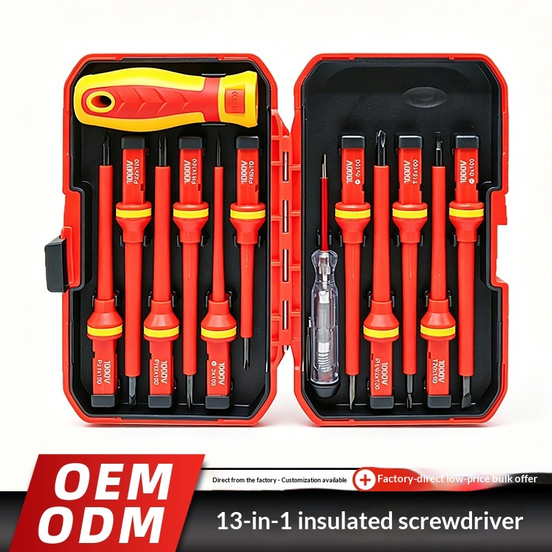 Main product image of Amazon Exclusive 13 In One Insulated Screwdriver Set With Strong Magnetic Soft Handle, Home Screwdriver, Electrician Hardware Tool Box