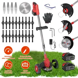 Product image of 800W Cordless Wheeled Lawn Wacker, 2x21V 2.5Ah, Extendable, 90° Head
