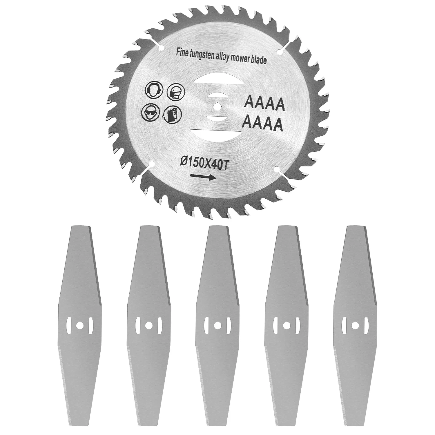 Main product image of 6-Piece High Carbon Steel Weed Cutter Blade Set, 6in, D0102HGP2XU