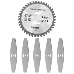 Product image of 6-Piece High Carbon Steel Weed Cutter Blade Set, 6in, D0102HGP2XU