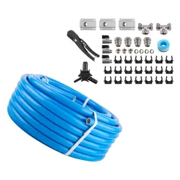 Product image of 100ft Air Compressor Line Kit, 3/4 inch NPT, with Aluminum Block