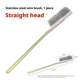 Iron handle brush-Steel wire brush straight head-one pack