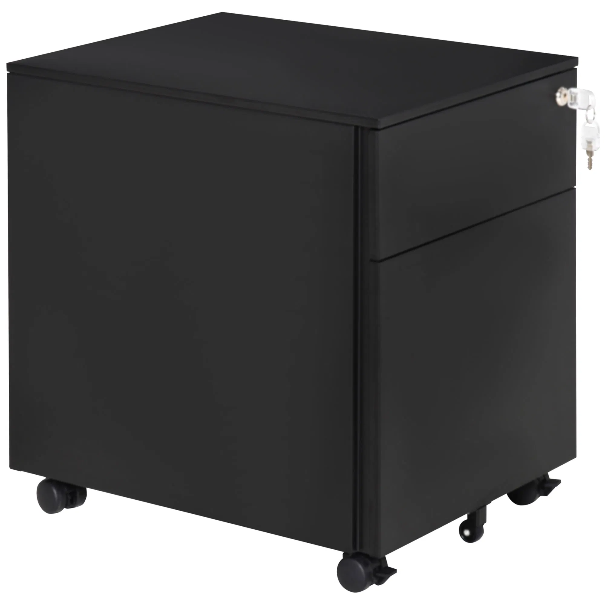 Main product image of Lockable Steel File Cabinet on Wheels, Legal/A4/Letter Size, with Pencil Tray