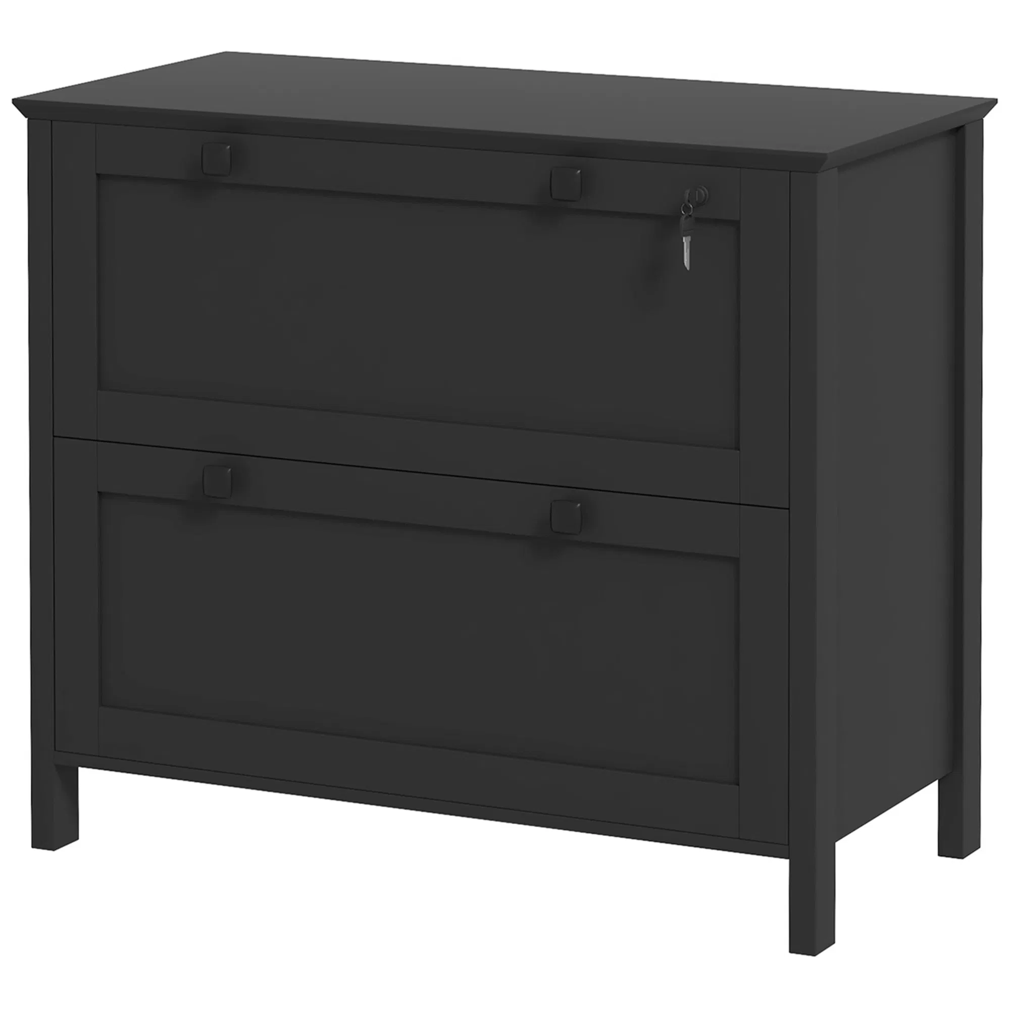 Main product image of 2-Drawer Lockable File Cabinet, Adjustable for Letter, A4, Legal, Black