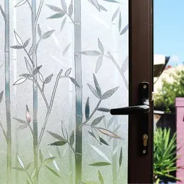 Product image of Removable Static Cling Frosted Privacy Window Film, Bamboo