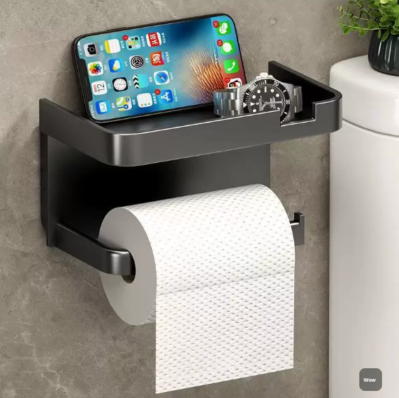 Wall-mounted tissue holder-black-pp-1 piece