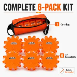 Product image of HB 328 6-Pack LED Warning Lights, AAA Battery Powered, Roadside Emergency Safety