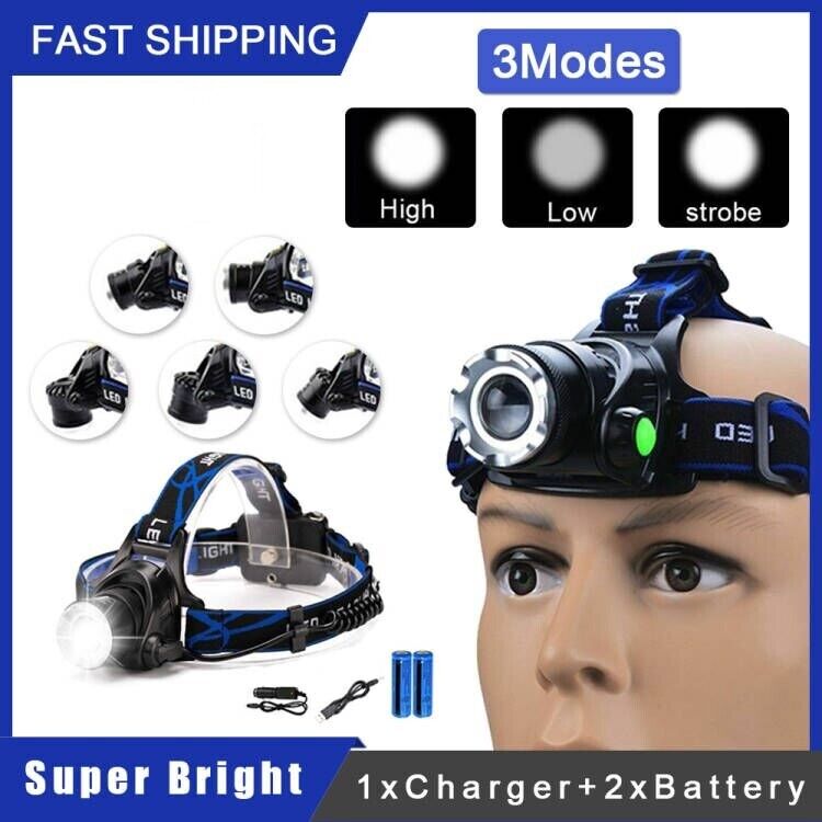 Main product image of Rechargeable LED Headlamp, Waterproof for Industrial Use