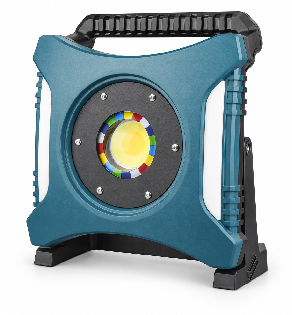 Main product image of W8142 COB Flood Light, Type C Rechargeable, 18650 Battery, 6500mAh, Red Blue Warning LED