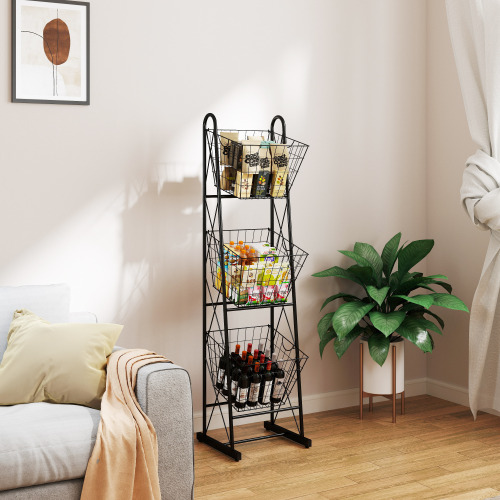 Main product image of 3-Tier Kitchen Storage Basket Organizer Freestanding Metal Wire Rack