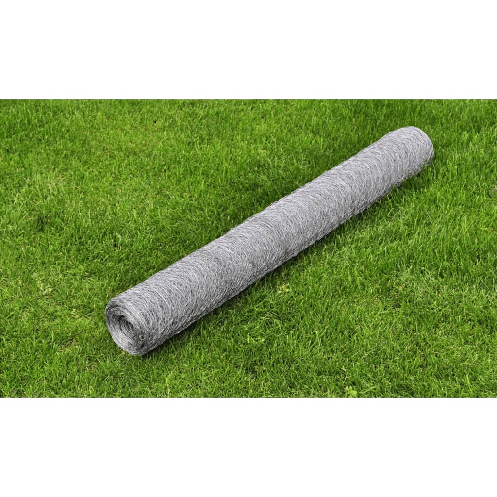 Main product image of Galvanized Hexagonal Wire Mesh Fence 1×25 m Silver