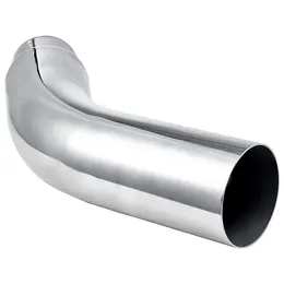 Elbow Exhaust Tip, 4 Inch Inlet, 5 Inch Outlet, 23 In Overall Length, Chrome Turn Down Exhaust Tip With Clamp For Truck, Sedan, Sports Car, SUV, Chrome Structure For High Temperature Resistance
