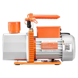7 CFM 3/4 HP Two-Stage Rotary Vane Vacuum Pump, 4 Pole Motor, for HVAC & Automotive