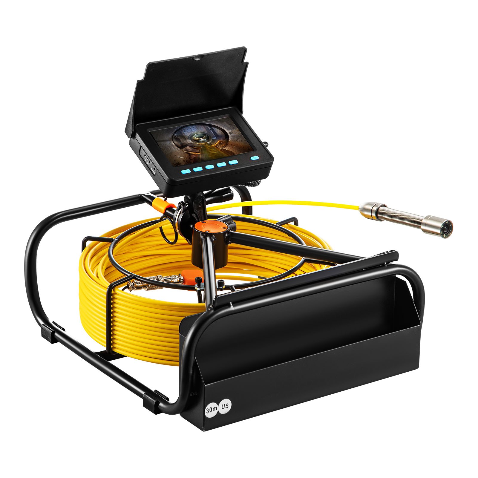 Sewer Camera, 66ft/20M 4.3" Pipe Drain Inspection Camera With DVR Function & Snake Cable, Waterproof IP68 Borescope W/LED Lights, Industrial Endoscope For Home Wall Duct Drain Pipe Plumbing