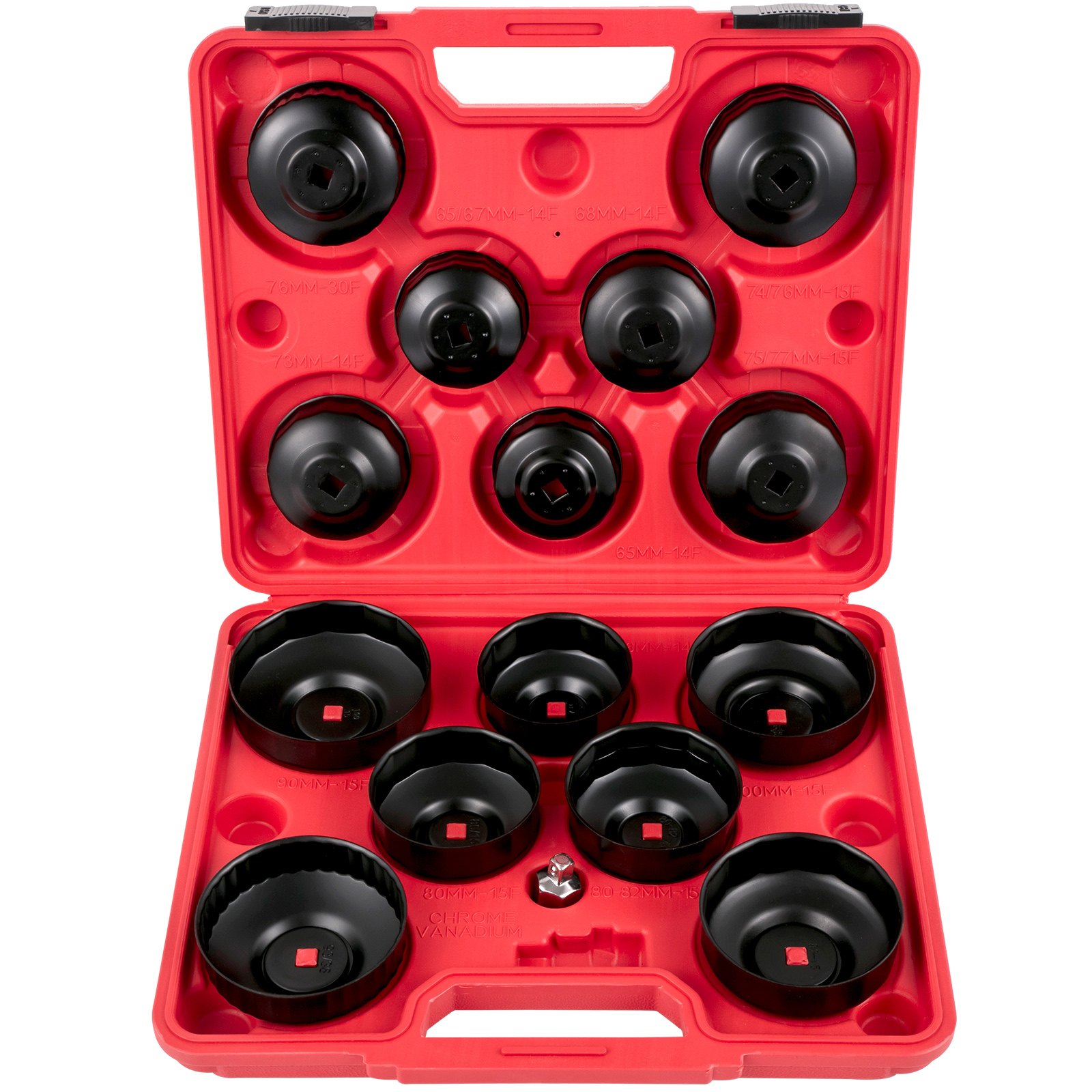 Oil Filter Socket Set, 14 Pcs Oil Filter Wrench Set, Sturdy Steel Oil Filter Socket, 3-8' Oil Filter Socket, Low Profile Oil Filter Socket Set For Easy Access, Oil Filter Wrench Cap Set With Ca