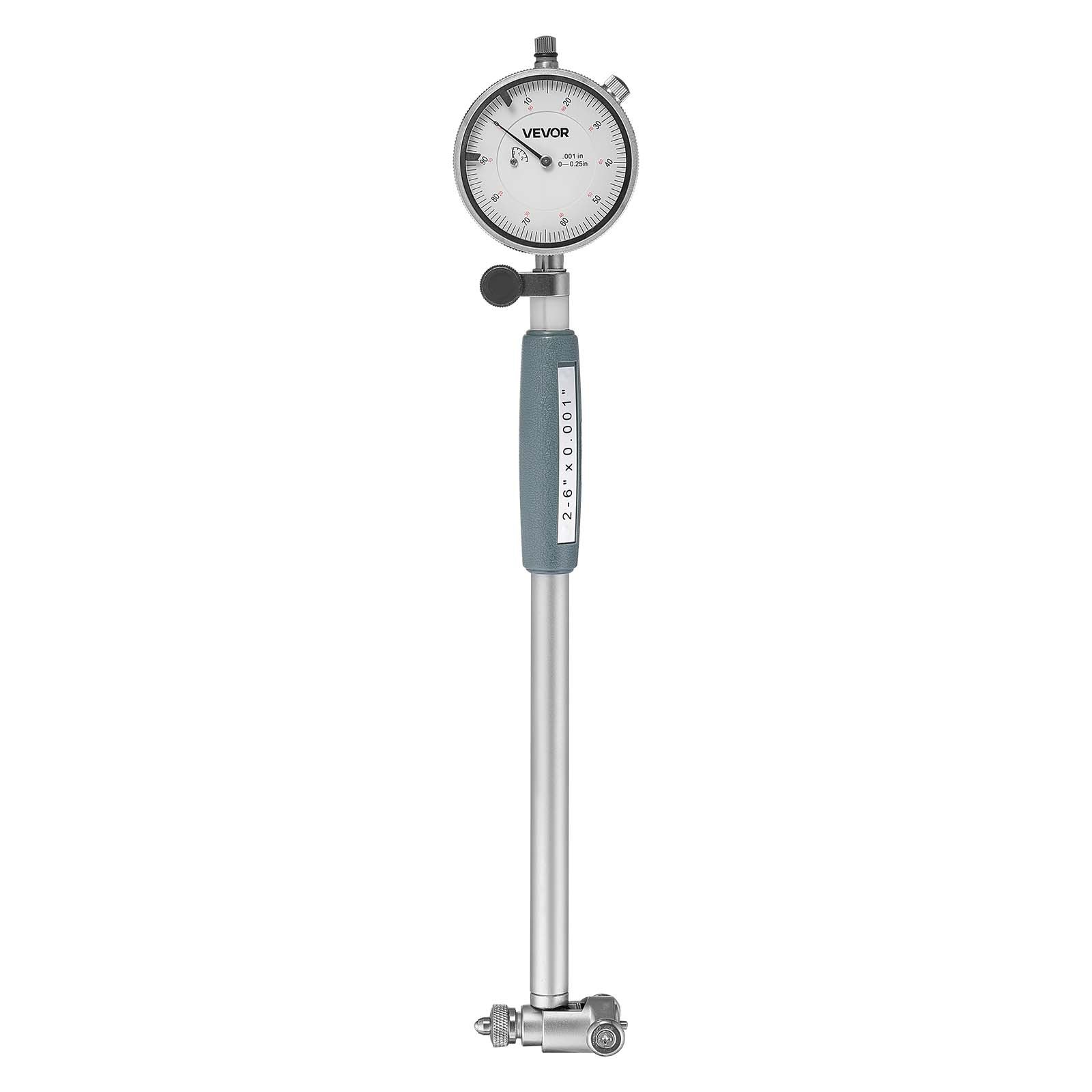 Dial Test Indicator And Bore Gauge Measuring Tool Set, Dial Indicator 0.001 Inch Accuracy, 2-6 Inch Bore Range With Rod, Storage Case, Anvils For Industrial Machining Measurements