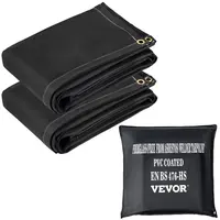 Product image of Welding Blankets, 2 Pack, 6' x 10', Fiberglass, 1022°F, 8 Brass Grommets