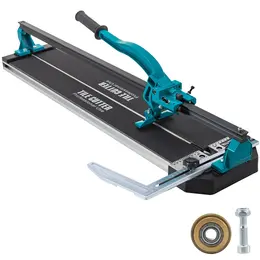 Tile Cutter 31 Inch,Manual Tile Cutter Single Rail With Precise Laser Positioning, Alloy Cutter Wheel With Ergonomic Handle, Accurate Rulers, For Large Tile 0.24\"-0.59\" Thickness