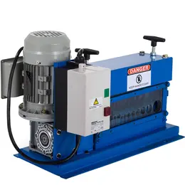 Portable Electric Wire Stripper, 18 AWG to 1" OD, 11 Channels, 10 Blades, 75 ft/min