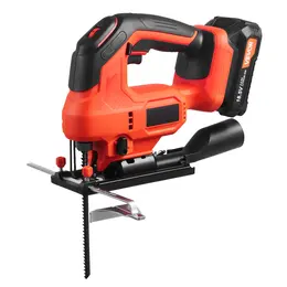 Cordless Jig Saw, 20 V, 3000 SPM Blade Speed, Cordless Jigsaw With Battery And Charger, LED Light, 6 Variable Speed, 0- 45° Bevel Cuts, With 6 Pcs Blades, 4 Orbital Settings, For Wood, Metal