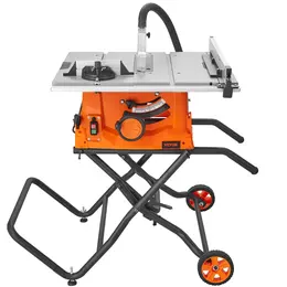 10-inch Table Saw, 15-Amp, 25-inch Rip Capacity, 5000 RPM, with Stand