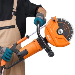 9 In Electric Concrete Saw, 1800 W, 3.5 In Cutting Depth, Wet/Dry