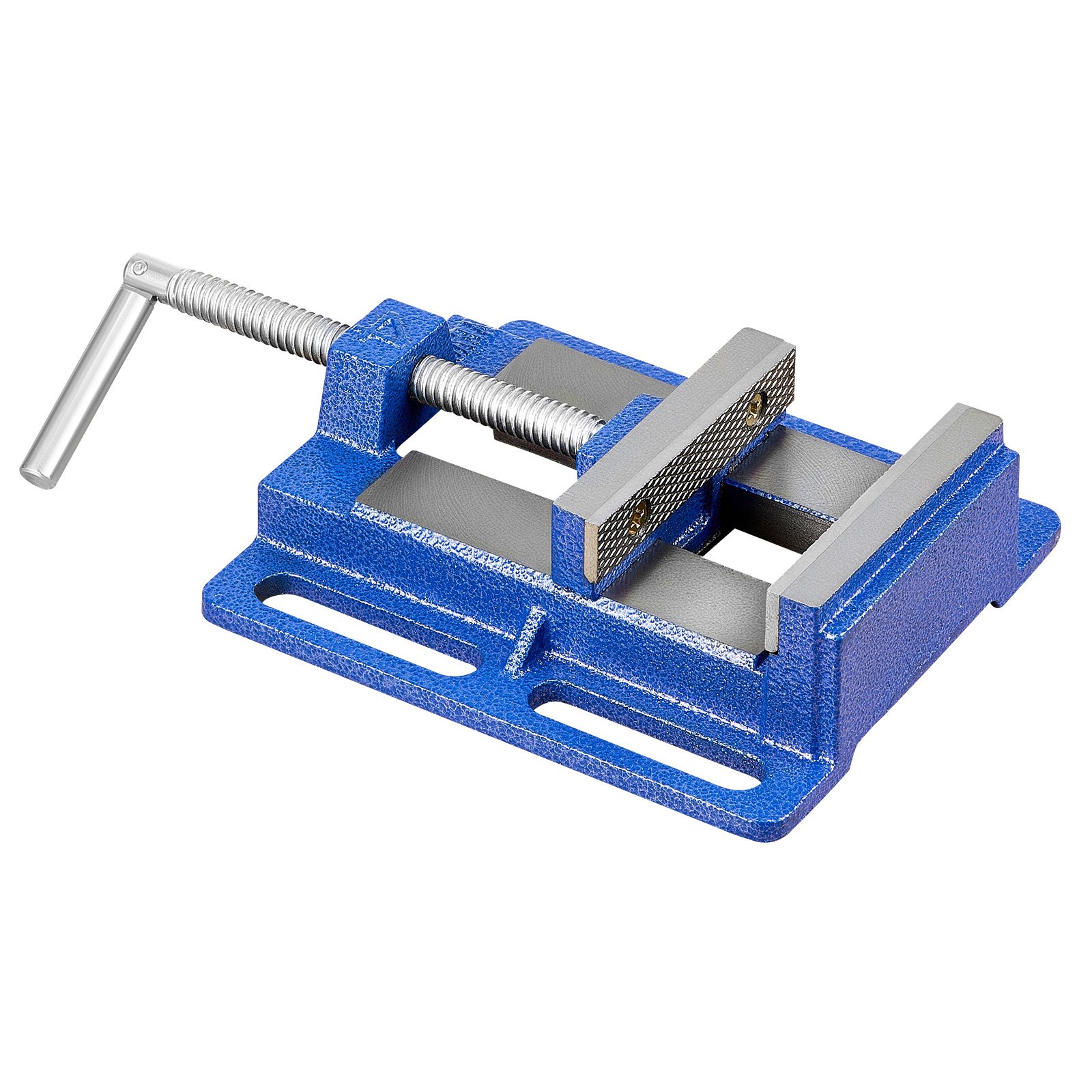 Drill Press Vise, 6 Inch Jaw Width, Portable Bench Vise, Slotted Base For Easy Installation, Durable Cast Iron Construction, Workbench Vice, For Woodworking, Metalworking, Drilling, And Cutting