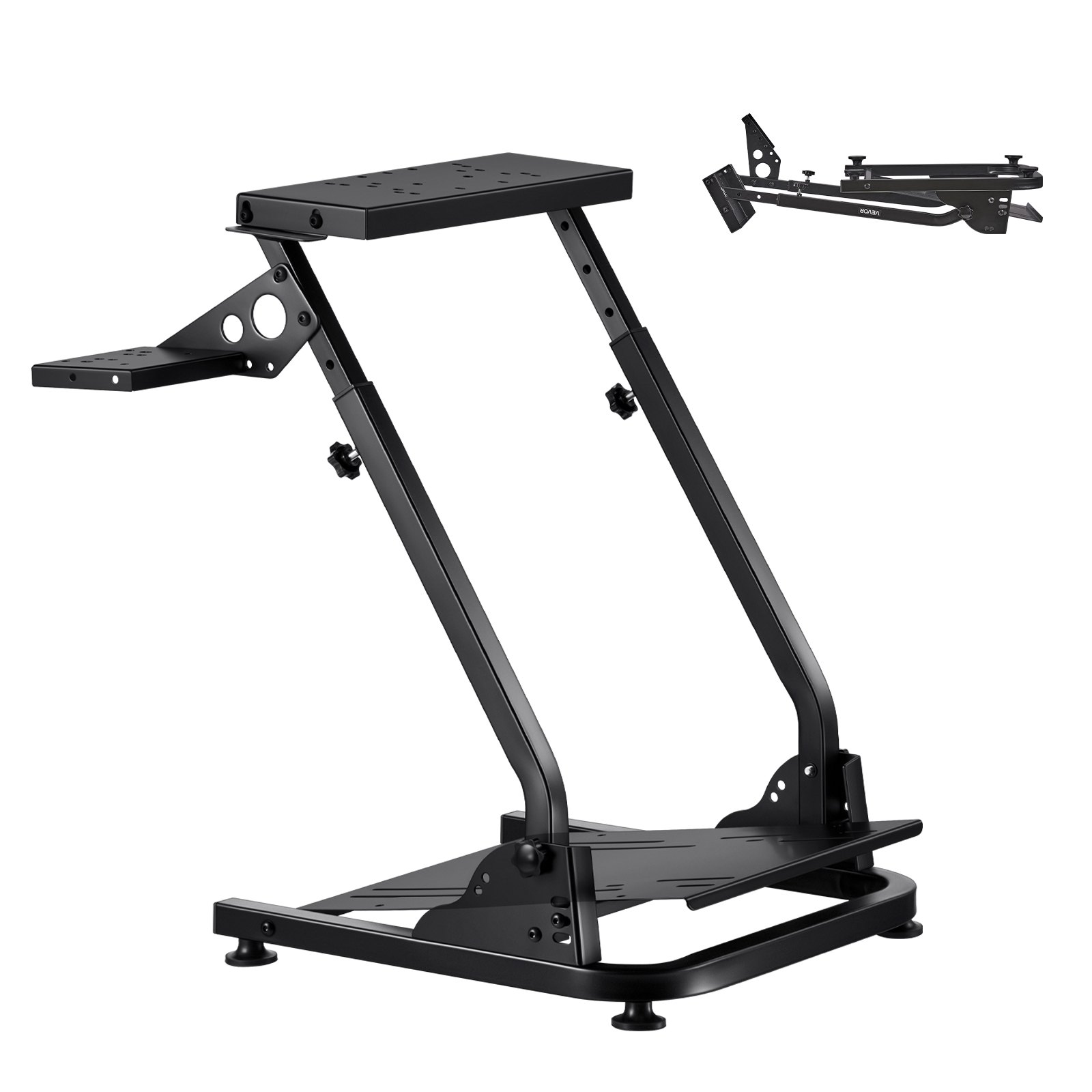 Racing Wheel Stand, Adjustable & Foldable Simulator Stand For Logitech G29 G27 G920 G923, Thrustmaster T300RS T300GT T248 TS-PC TSXW Gaming Cockpit,Pedals Simulator NOT Included