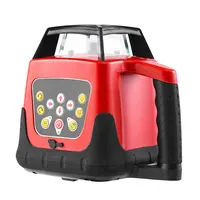 Rotary Laser Level Kit, 1650ft, 360-Degree Self-Leveling, Red, 0.80in/100ft Precision