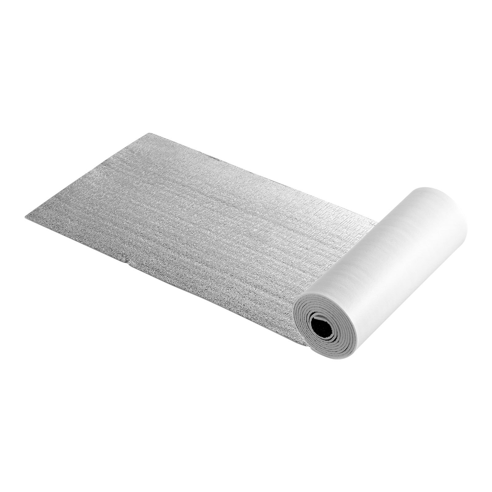 Reflective Insulation Roll, 2 Car Garage Door Thermal Insulation Kit, 6mm 24 In X 18 Ft, 4 Rolls Aluminum Foil EPE Foam Core Radiant Barrier, White PE Film Heat Shield For Garage Doors