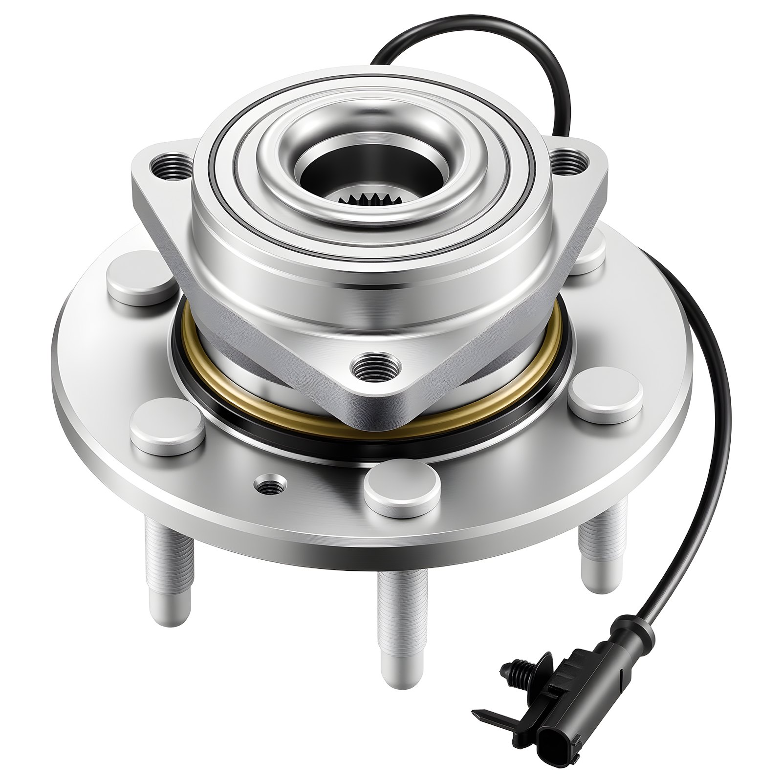2PCS Front Wheel Bearing & Hub Assembly Fit For 2007-2013 Chevy Avalanche GMC Sierra 1500 Cadillac Escalade EXT 2007-2014 Tahoe OEM 515096, 6 Lugs With ABS Sensor, Wheel Bearing Hub Assembly Set