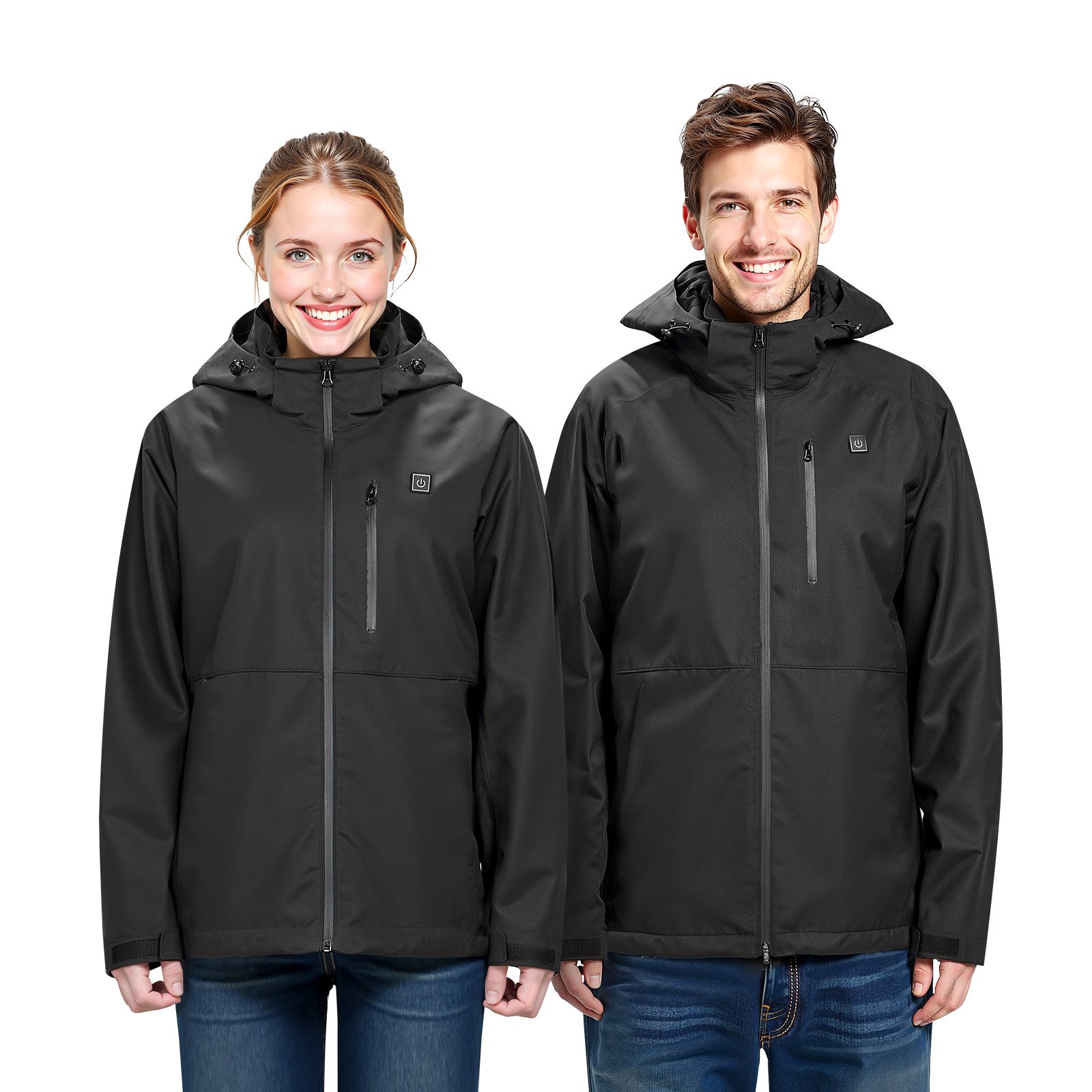 Heated Jacket For Women With 7.4V Battery, Soft Shell Electric Heating Coat, Windproof Waterproof Lightweight Outerwear With 5 Heating Zones & 3 Heat Settings, Machine Washable, XL Size
