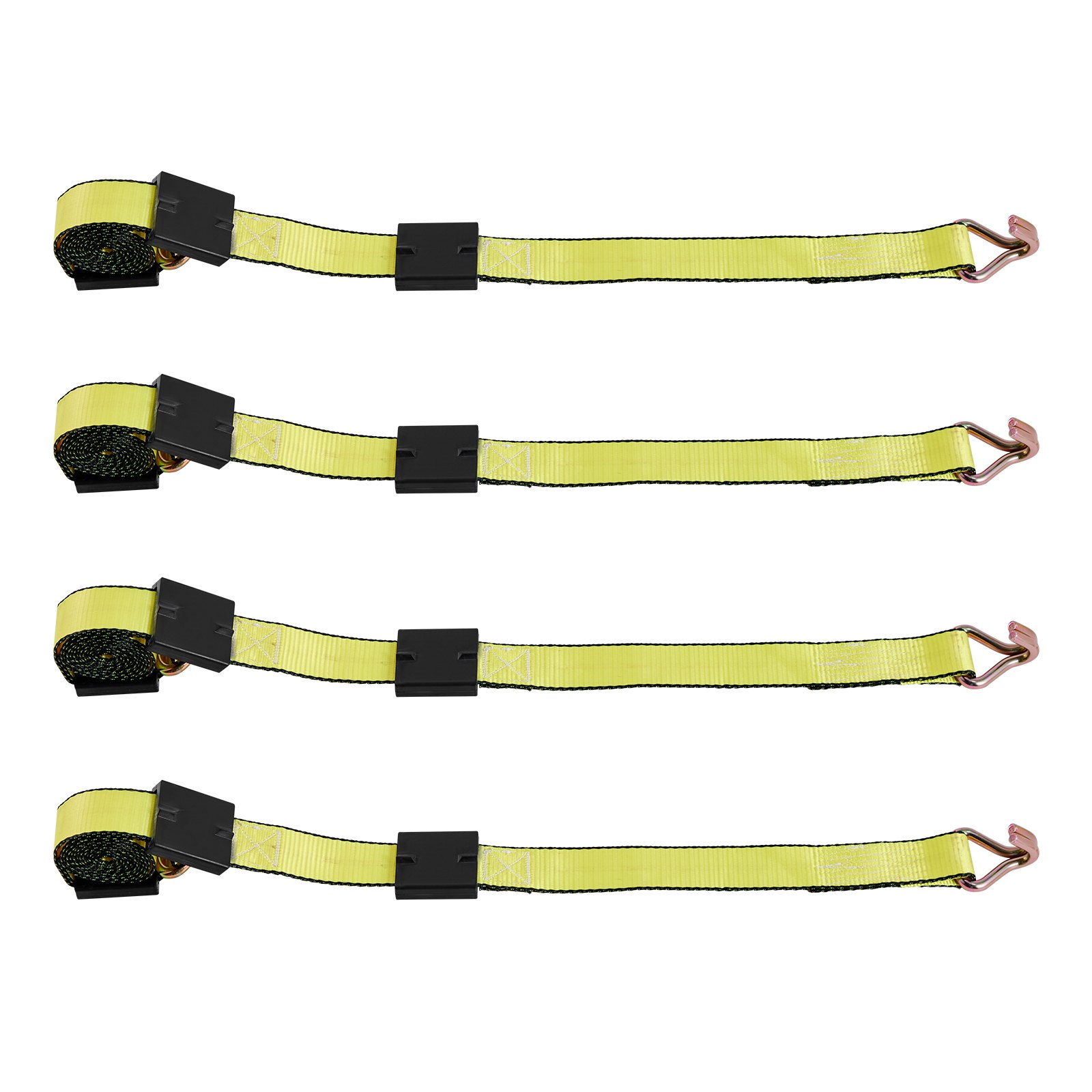 Wheel Chock Tie-Down Kit, Deck-Style Trailer Tie Down Strap, Car Tie Down Kit With J-Hook, Break Strength 10009 Lbs & Working Load 3333 Lbs Motorcycle Tie-Down System For SUVs, Trailers, Trucks