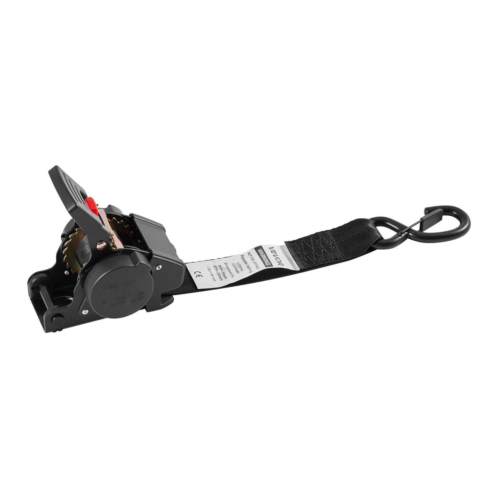 Wheel Chock Tie-Down Kit, Fixed Trailer Tie Down Strap, Car Tie Down Kit With S-Hook, Break Strength 1649 Lbs & Working Load 550 Lbs Motorcycle Tie-Down System For Trailers, Boats, Snowmobiles