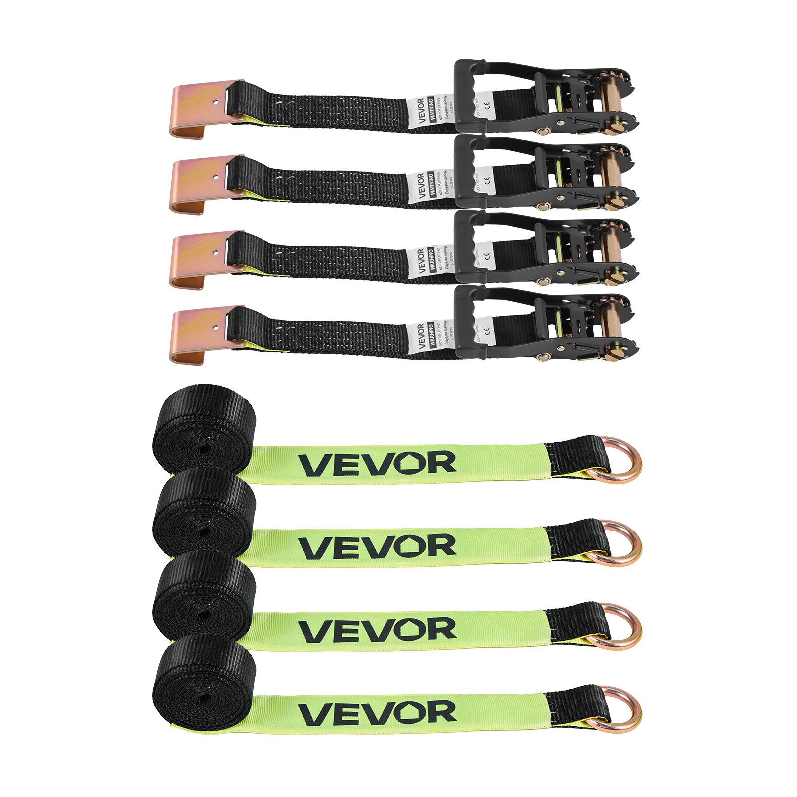 Wheel Chock Tie-Down Kit, Tire-Style Trailer Tie Down Strap, Car Tie Down Kit With Flat Hook, Break Strength 10009 Lbs & Working Load 3333 Lbs Motorcycle Tie-Down System For ATVs, SUVs, Trailers