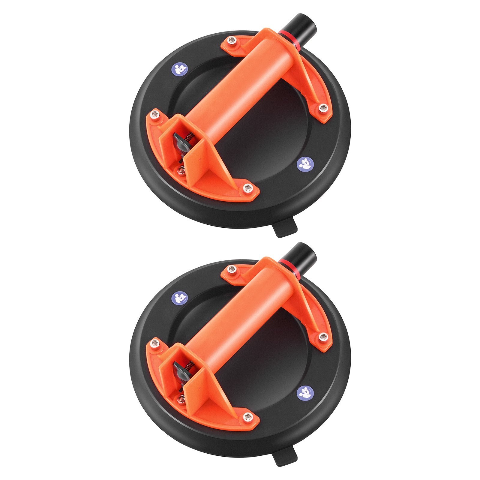 Vacuum Suction Cup, 8-Inch Vacuum Glass Lifter With ABS Handle, 400 Lbs Max Lifting Capacity Tile Suction Cup Tool With Carrying Case For Lifting Large Tile, Granite, Drywall, Windows (2-Pack)