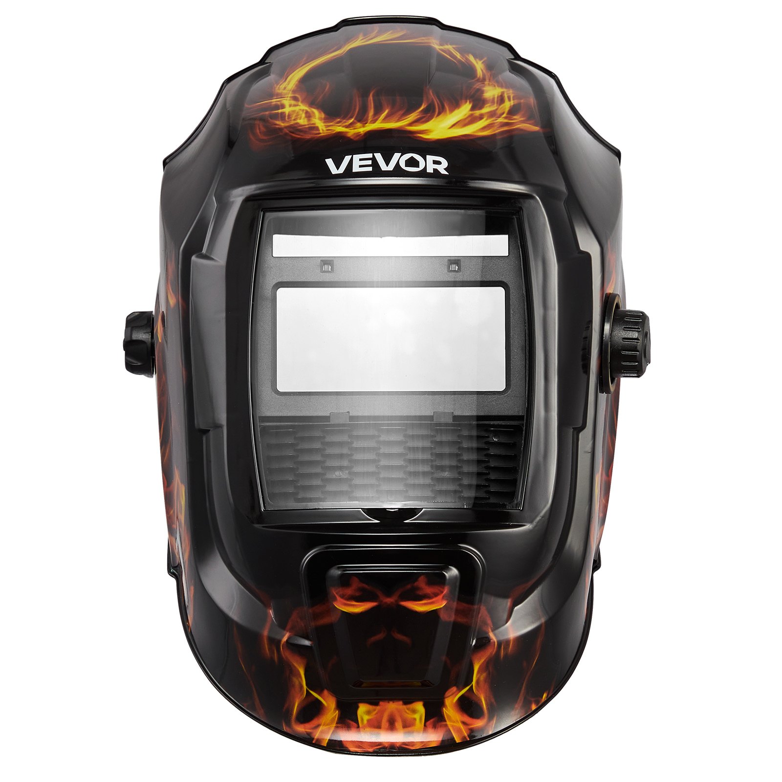 Welding Helmet Auto Darkening, 3.66" X 1.69" True Color Welding Hood, Solar-Powered Welder Mask 2 Arc Sensors, Shade 4/9-13 For TIG MIG ARC Weld Grinding - CRIUS Series (Yellow Flame Pattern)