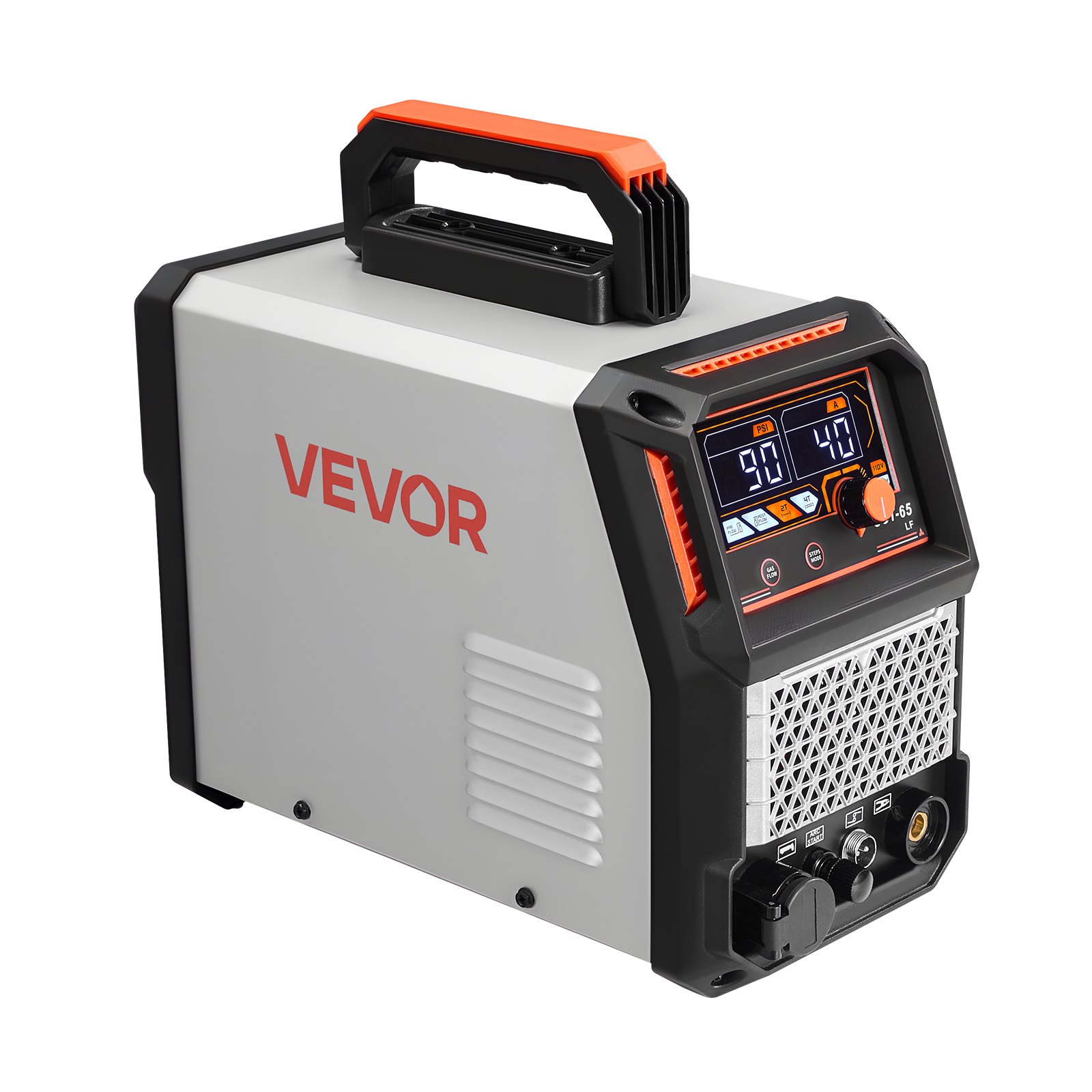 Plasma Cutter, 65A Non-Touch Pilot Arc Plasma Cutting Machine Non-High Frequency - With 2T/4T Function & Adjustable PT Time, 110V/220V Dual Voltage Digital Display IGBT Inverter