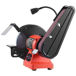 8" Bench Grinder & 2" X 28" Belt Sander Combo, 350W Professional Grinding Sanding Machine With LED Work Light & Protective Eye Shield For Metalworking, Woodworking, Knife Sharpening