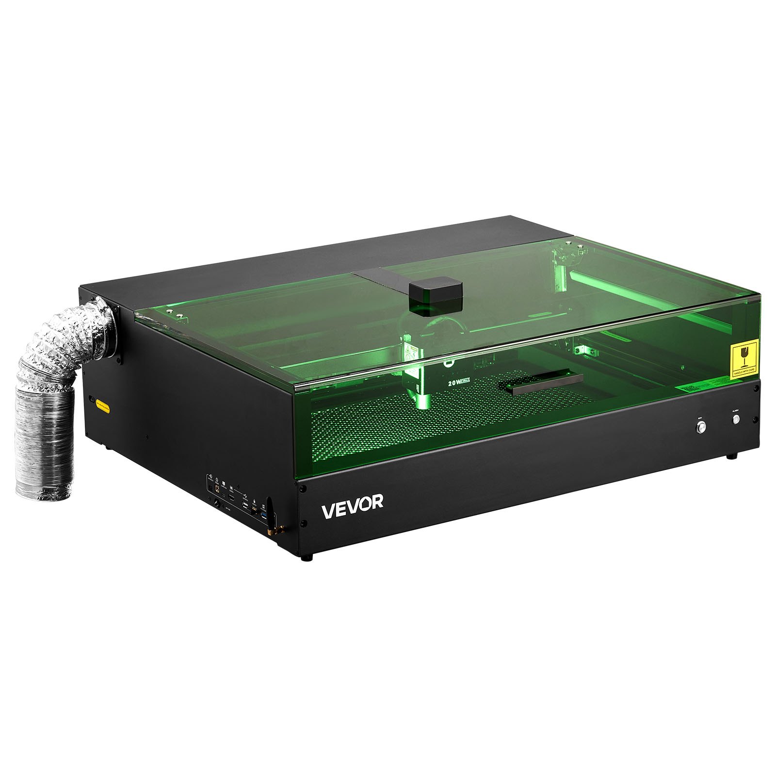 20W Laser Engraver & Cutter with Enclosure Camera, 19.7x12.6 In, 36000 mm/min, Class 1