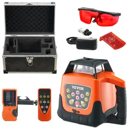 Product image of 1650ft 360-Degree Red Cross Line Laser Level, Self-Leveling, IP66, Remote