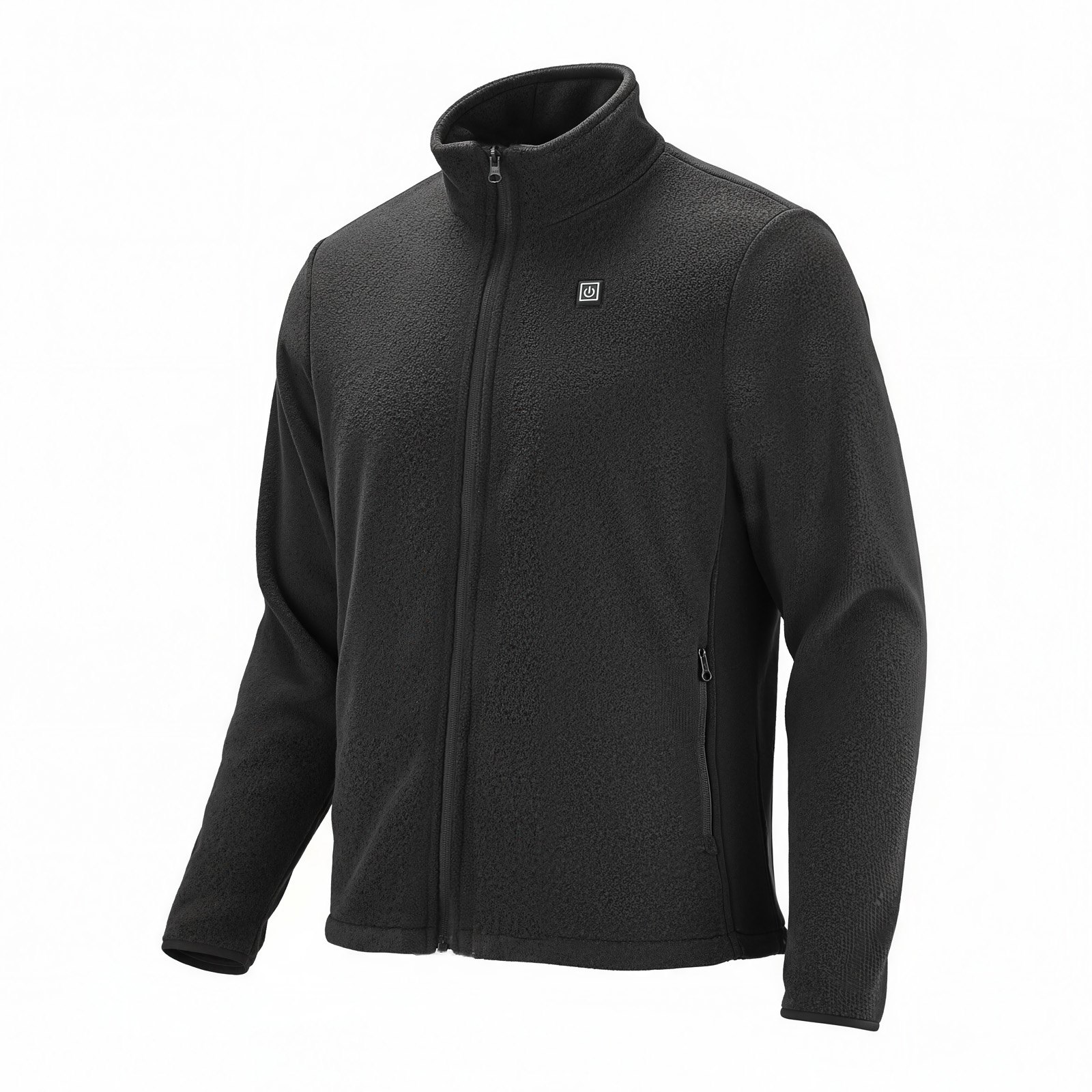 Heated Fleece Jacket For Women, Heated Sweatshirt With 7.4V 16000mAh Rechargeable Power Bank Pack, 6 Heating Zones, 3 Temp Levels, 3h/6h/10h Warmth, For Winter Outdoor Camping, Black, XXL Size