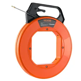 Fish Tape, 100 Ft, 3/16-inch, Fiberglass Cable Guide With Enhanced Casing And Grip, User-Friendly Wire Routing Instrument, Bendable Wiring Aid For Walls And Electrical Ducts, Insulating