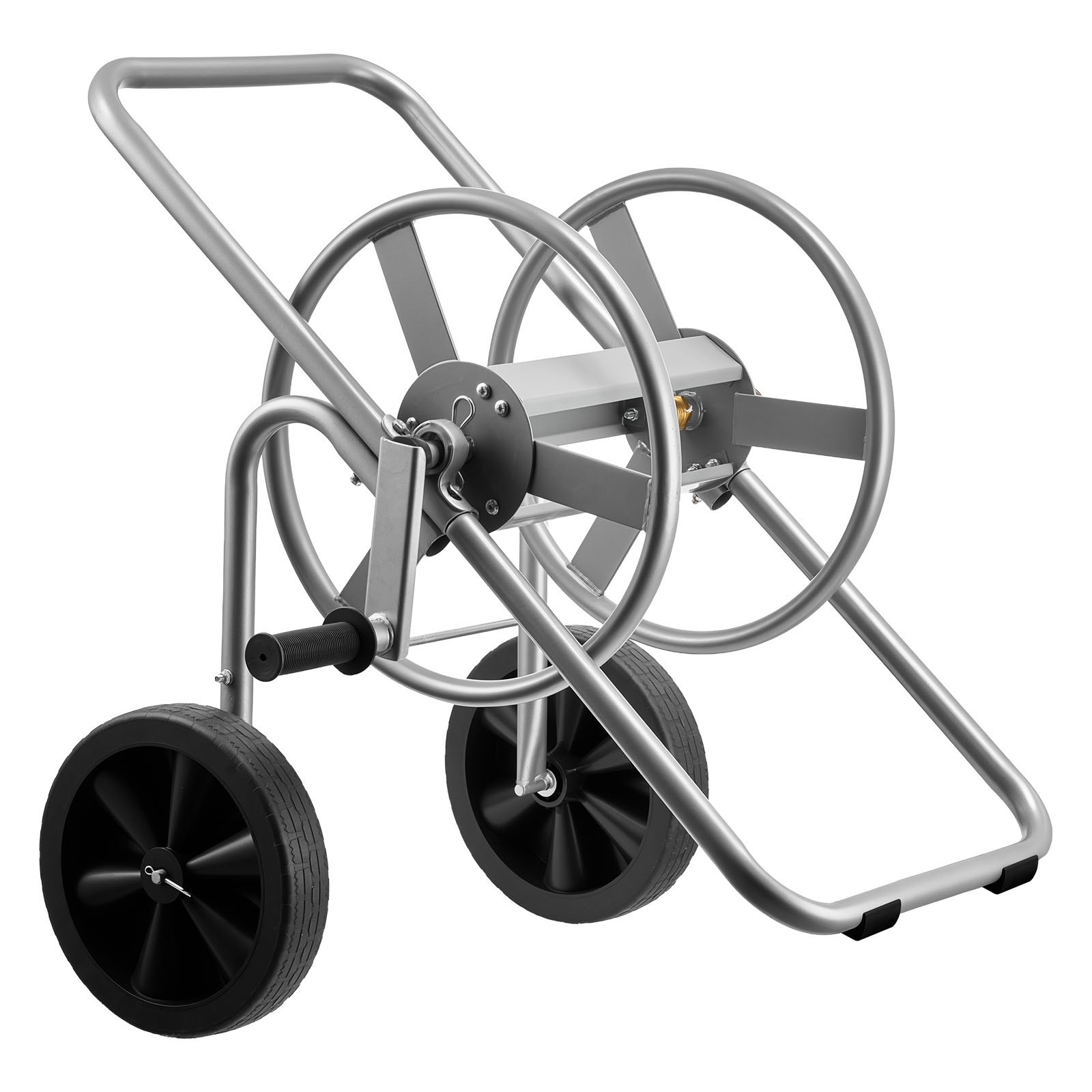 Water Hose Reel Cart, 200/300 Ft High-Pressure Garden Hose Cart, Hoses Reel Carts With Two Wheels, Handle & Heavy-Duty Mesh Storage Basket, Portable Hoses Reels For Garden Watering, Car Washing