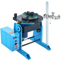 Rotary Welding Positioner, 66LBS/30KG, 0-90°, 1-12RPM, 12.4in 3-Jaw Chuck, Torch Stand