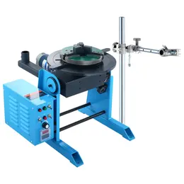 50KG Rotary Welding Positioner, 0-90°, 0.5-6RPM, with 12.4 Inch 3-Jaw Lathe Chuck