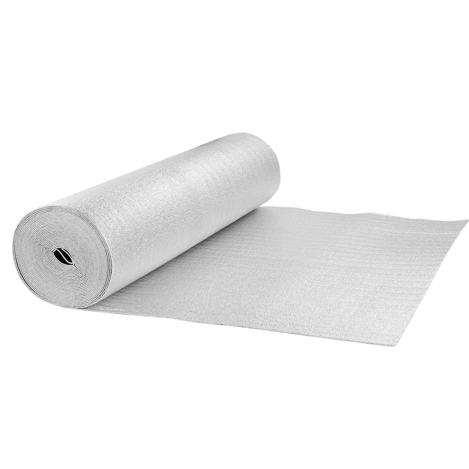 Double Reflective Insulation Roll, Foam Core Radiant Barrier, 3.2 Mm 48 In X 50 Ft, Double-Sided Aluminum Foil EPE Foam Heat Reflective Shield, Thermal Insulation Roll For Window RV Roof