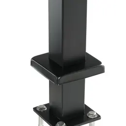Cable Support Post, 36" Height, 2" Width, Steel Construction, No Pre-drilled Holes, Made Of Durable SUS304 Stainless Steel, Includes Horizontal And Curved Brackets For Deck And Stair Handrail